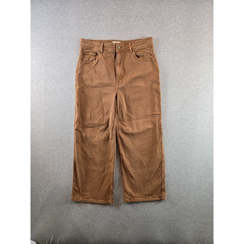🌼 Sezane le crop Wide-Leg Jeans in Brown